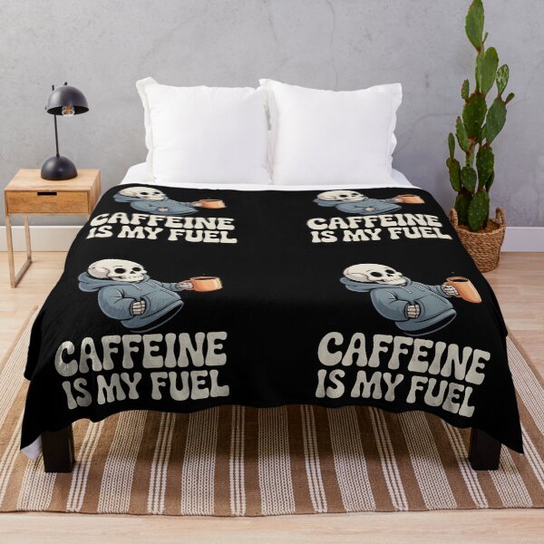 Item preview, Caffeine Is My Fuel Skeleton Coffee Lover Funny Goth Design designed and sold by Raw Tigers.