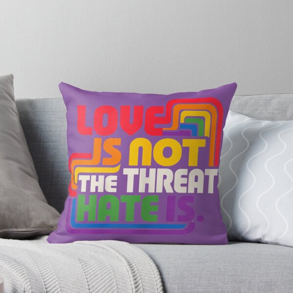 Item preview, Love is Not The Threat Hate is Rainbow LGBTQ Pride designed and sold by melodycook.