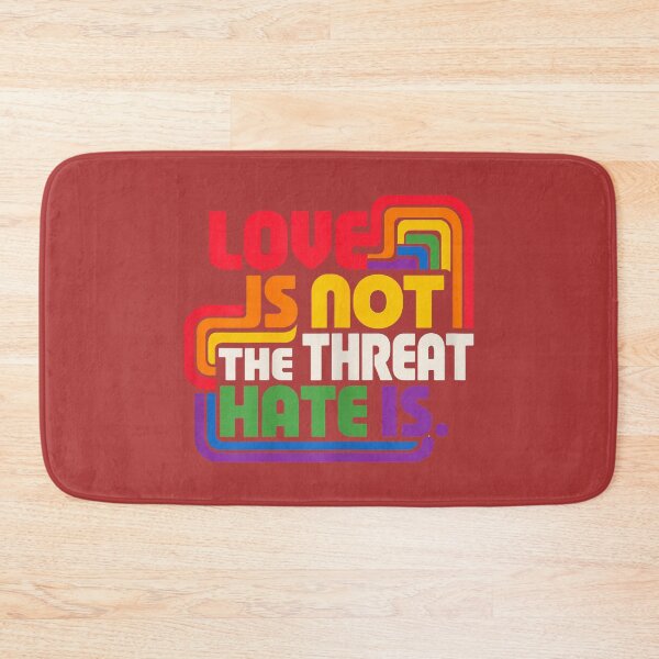 Item preview, Love is Not The Threat Hate is Rainbow LGBTQ Pride designed and sold by melodycook.