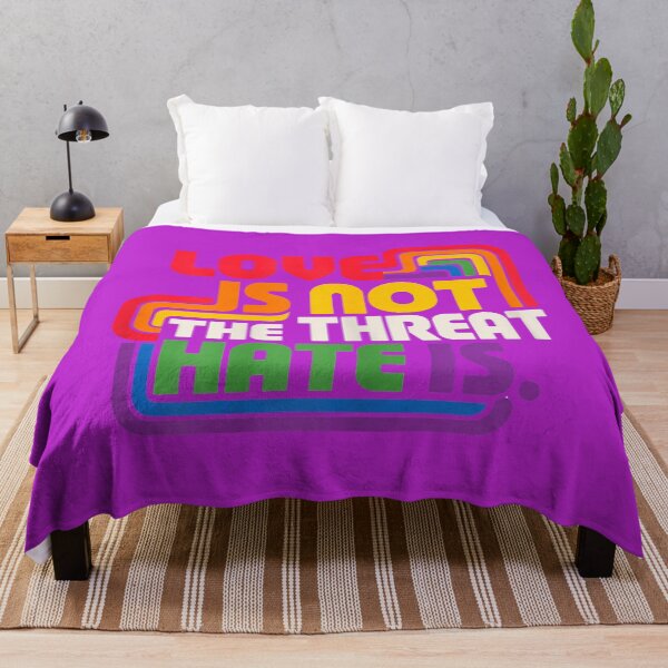 Item preview, Love is Not The Threat Hate is Rainbow LGBTQ Pride designed and sold by melodycook.
