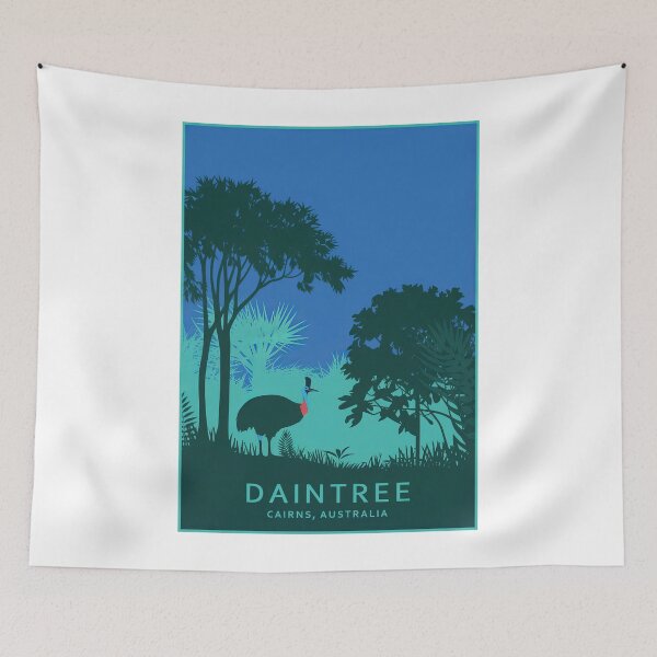 Item preview, Daintree Rainforest Australia Cassowary Vintage Travel Poster designed and sold by pod24.