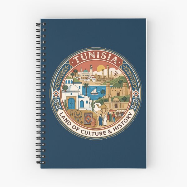 Item preview, Tunisia Culture Illustration Travel Art Badge designed and sold by KrisSidDesigns.