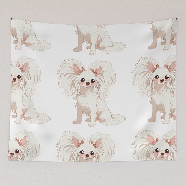 Item preview, Cute Chinese crested puppy dog designed and sold by MendaciousMina.