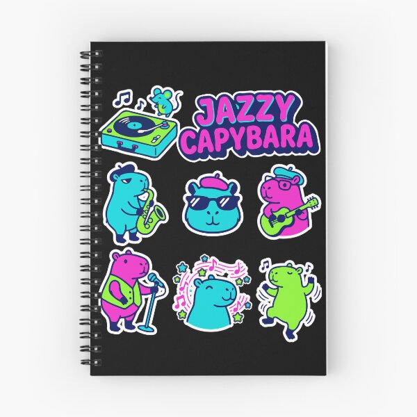 Item preview, Jazzy Capybara - Dark Version - Music Capy Sticker Pack - Tee - Light Version designed and sold by RedStreamStudio.