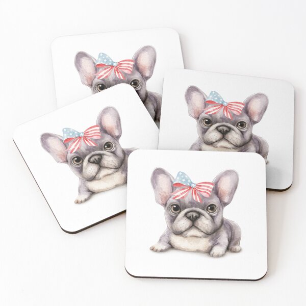 Item preview, French Bulldog Patriotic Bow Cute USA Puppy designed and sold by olenapetol.