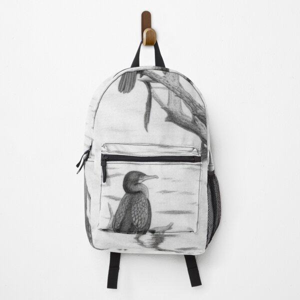 Item preview, Cormorant at Guindreff Lake: Pencil Sketch Style designed and sold by KiwiPurple.