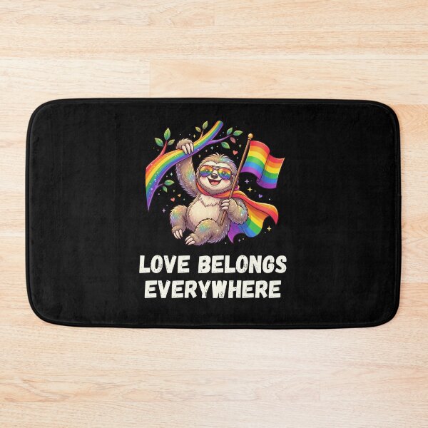 Item preview, Cute Rainbow Sloth Pride Flag Supporter Design designed and sold by snowry.