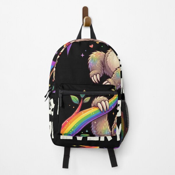 Item preview, Cute Rainbow Sloth Pride Flag Supporter Design designed and sold by snowry.