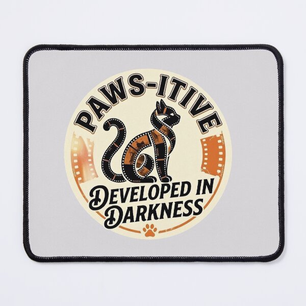 Item preview, Paws-itive Developed In Darkness Retro Film Cat designed and sold by PixelQ.
