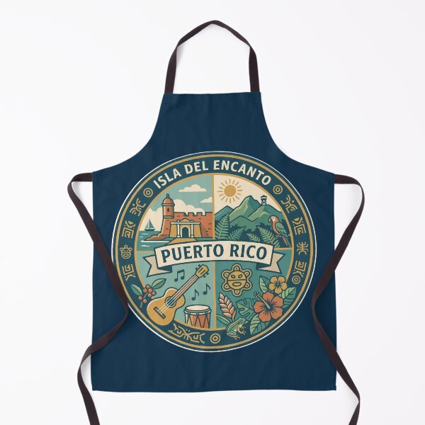 Item preview, Puerto Rico Puerto Rican Culture Illustration Travel Art Badge designed and sold by KrisSidDesigns.