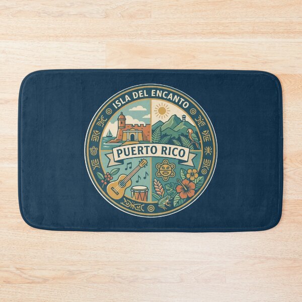 Item preview, Puerto Rico Puerto Rican Culture Illustration Travel Art Badge designed and sold by KrisSidDesigns.