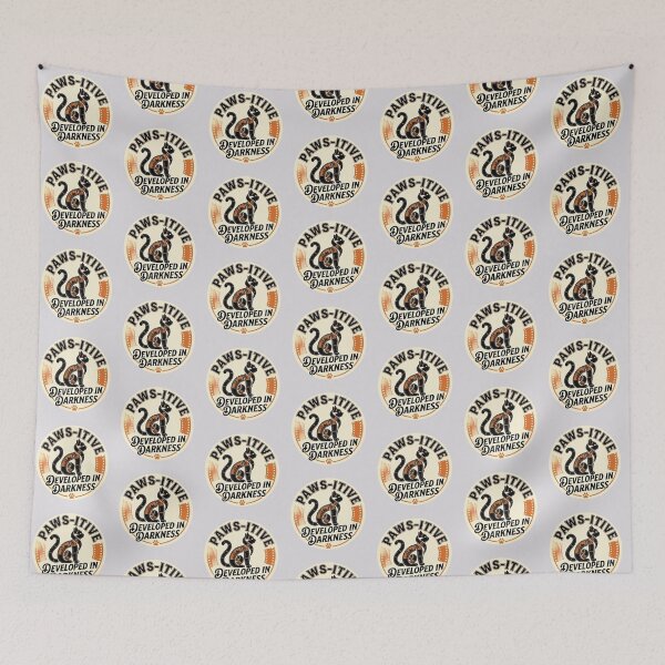 Item preview, Paws-itive Developed In Darkness Retro Film Cat designed and sold by PixelQ.