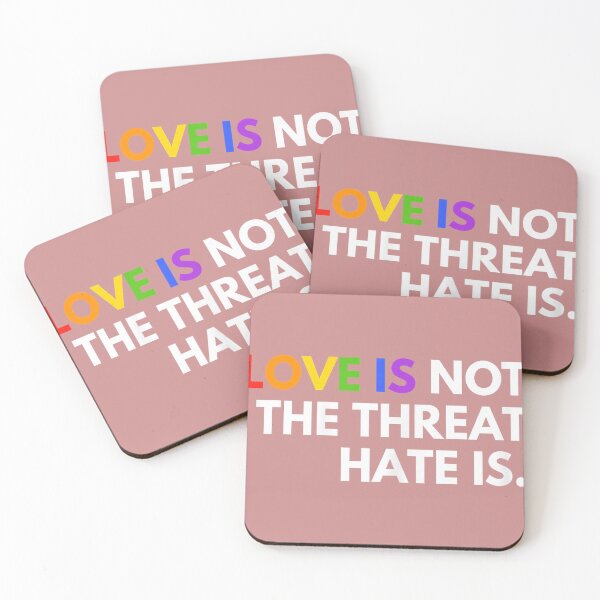 Item preview, Love is Not The Threat Hate is Rainbow LGBTQ Pride designed and sold by meilcannb.