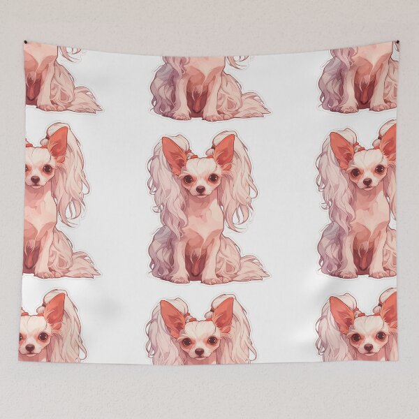 Item preview, Cute Chinese crested puppy dog designed and sold by MendaciousMina.