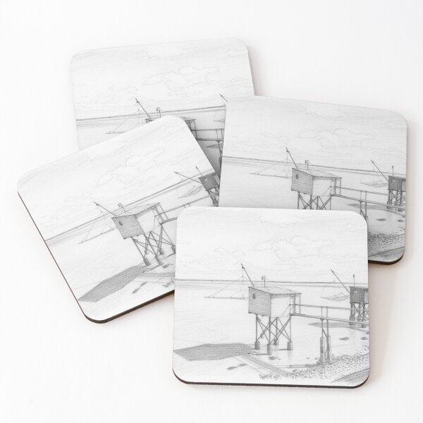 Item preview, Pêcheries of Saint-Nazaire: Traditional Fishing Huts designed and sold by KiwiPurple.