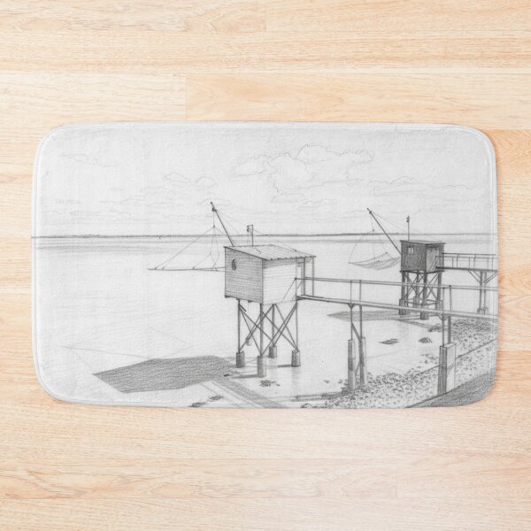 Item preview, Pêcheries of Saint-Nazaire: Traditional Fishing Huts designed and sold by KiwiPurple.