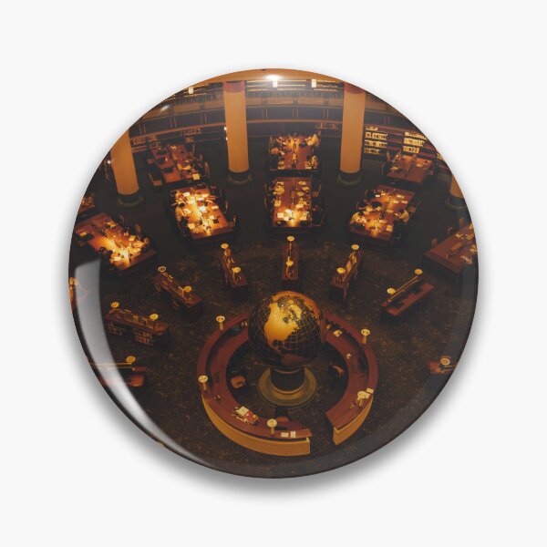 Item preview, Grand Circular Library Interior - Dark Academia Architecture Photography designed and sold by JohnManuelPhoto.