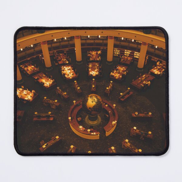 Item preview, Grand Circular Library Interior - Dark Academia Architecture Photography designed and sold by JohnManuelPhoto.