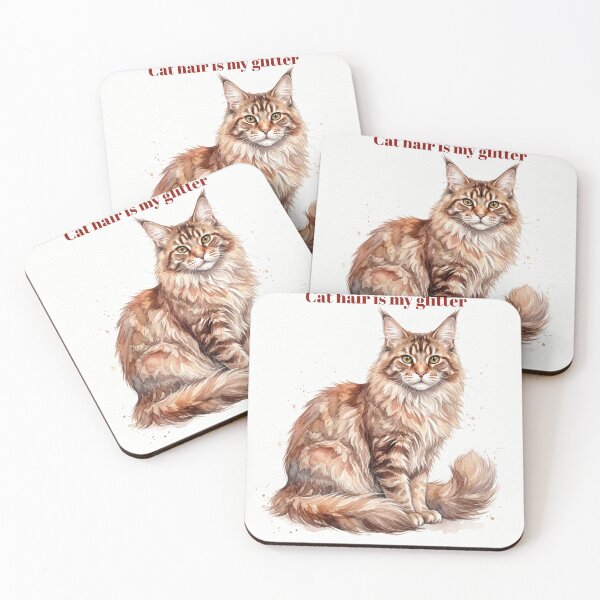 Item preview, Cat Hair Is My Glitter Funny Cat Mom Mug Gift Maine Coon Art designed and sold by PetInkCo.