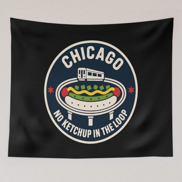 Item preview, Chicago Hot Dog No Ketchup L Train Badge designed and sold by Lyfeinsights.