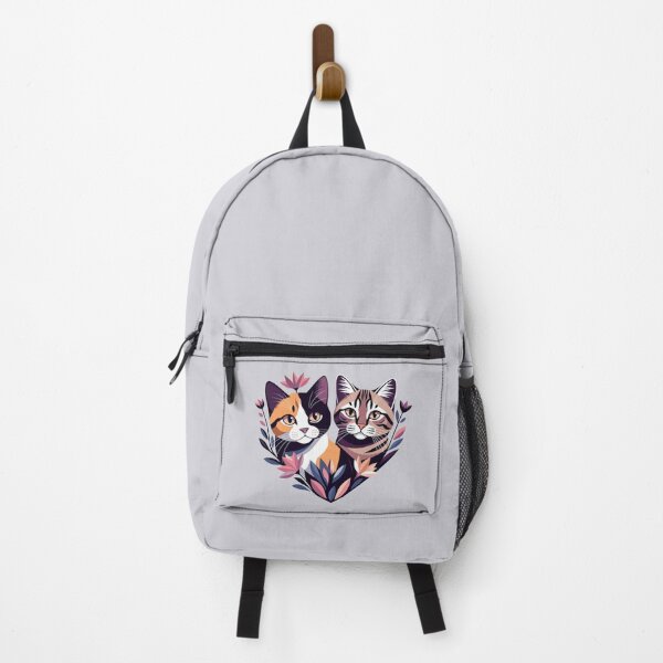 Item preview, Calico and Tabby Cats Floral Heart Poster designed and sold by PixelQ.