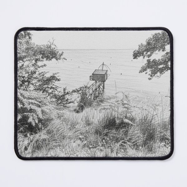 Item preview, Hidden Pêcherie: Sentier Côtier Pencil Sketch designed and sold by KiwiPurple.
