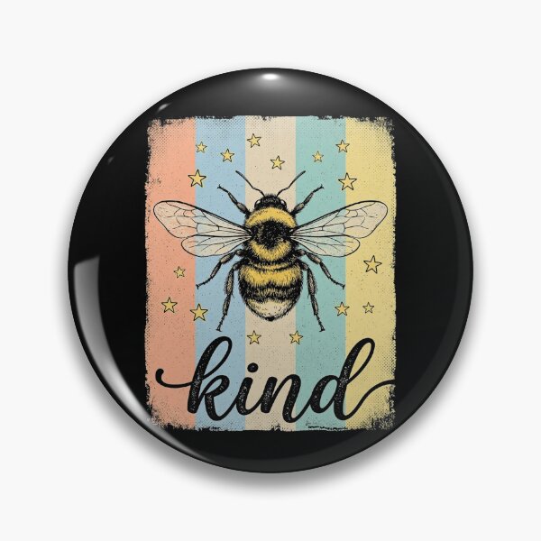 Item preview, Bee Kind Vintage Bumblebee Retro Pastel Stripes Inspirationa designed and sold by longngusuc.