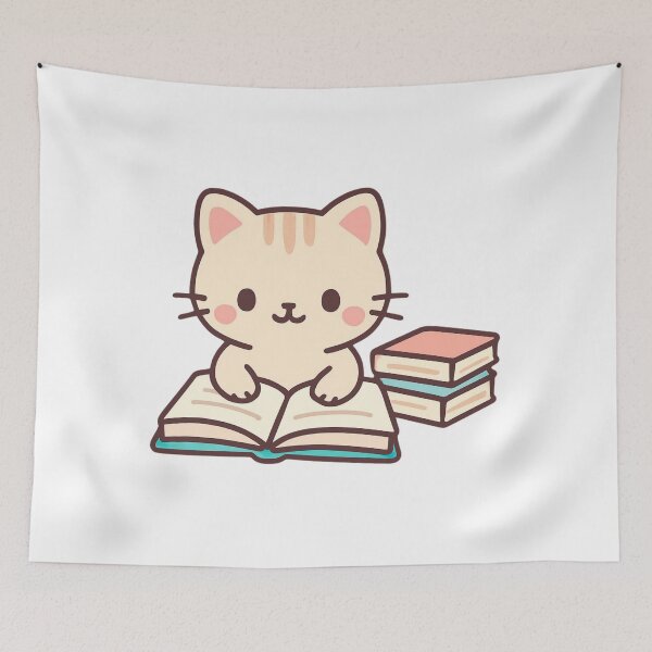 Item preview, Always Learning Cat - Growth Mindset Kawaii Sticker  designed and sold by foryouandyours.