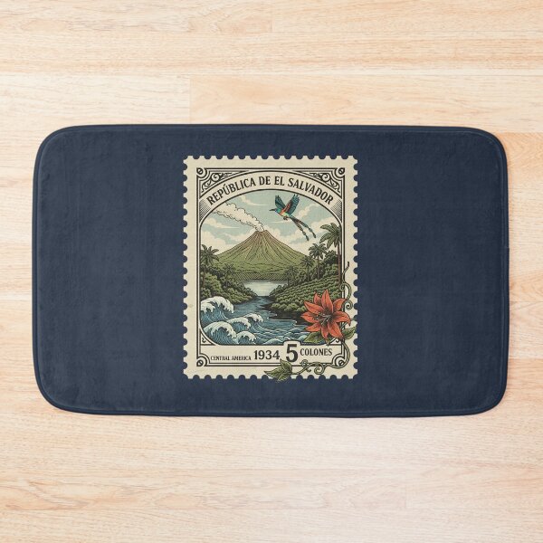 Item preview, El Salvador Vintage Postage Stamp Volcano Bird designed and sold by d247.