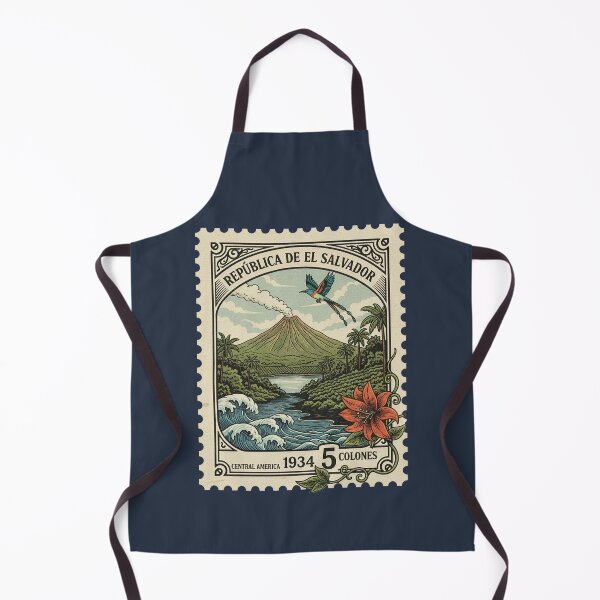 Item preview, El Salvador Vintage Postage Stamp Volcano Bird designed and sold by d247.