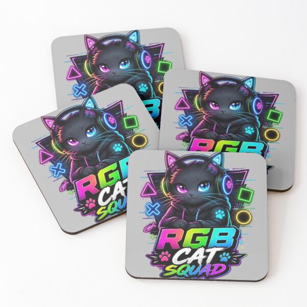 Item preview, RGB Cat Squad Gaming Tee designed and sold by Stylestickers55.