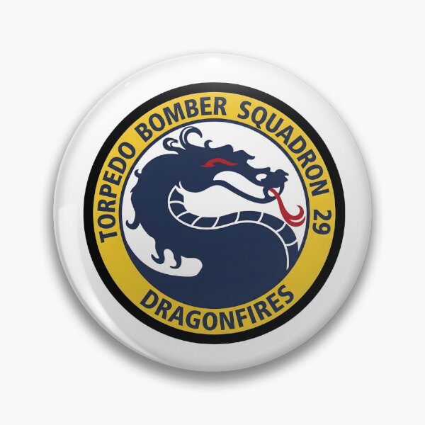 Item preview, US Navy Torpedo Bomber Squadron 29 Dragonfires Emblem designed and sold by CharlieDesings.