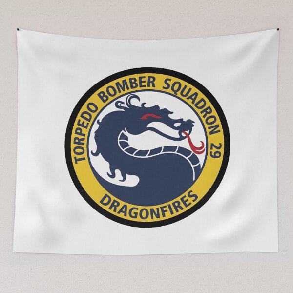 Item preview, US Navy Torpedo Bomber Squadron 29 Dragonfires Emblem designed and sold by CharlieDesings.