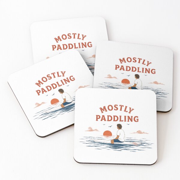 Item preview, Mostly Paddling Surf Humor Design | Surfing Lifestyle Illustration designed and sold by Islabonita..