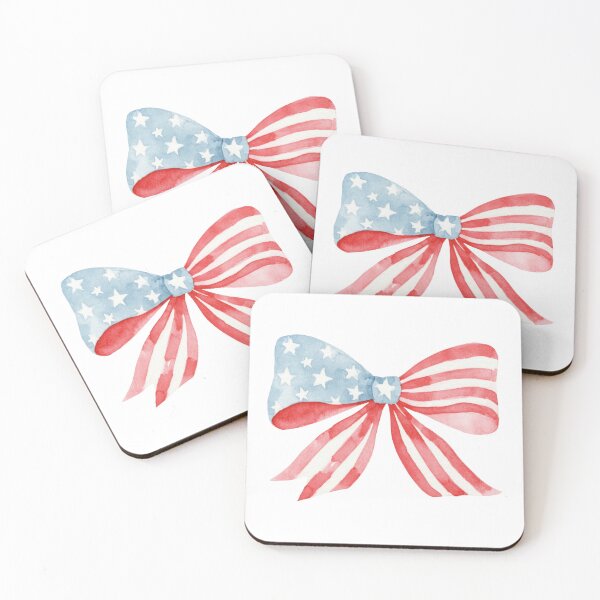 Item preview, Patriotic Bow USA Flag Watercolor Ribbon designed and sold by olenapetol.