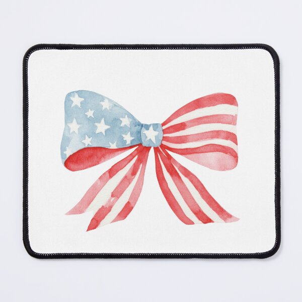 Item preview, Patriotic Bow USA Flag Watercolor Ribbon designed and sold by olenapetol.