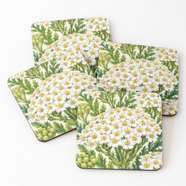 Item preview, Vintage White Yarrow Botanical Watercolor Illustration | Cottage Garden Wildflower Art designed and sold by Soul Garden Studio.