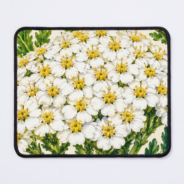 Item preview, Vintage White Yarrow Botanical Watercolor Illustration | Cottage Garden Wildflower Art designed and sold by Soul Garden Studio.