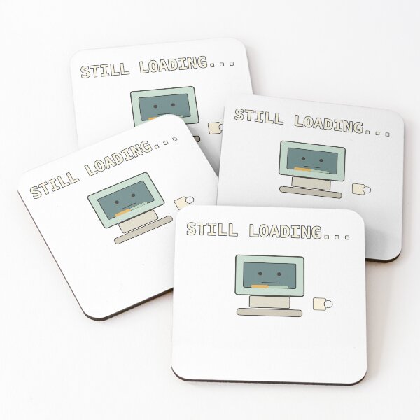 Item preview, Still Loading... – Funny Retro Computer and Coffee Design designed and sold by Cozy Oddities Studio.