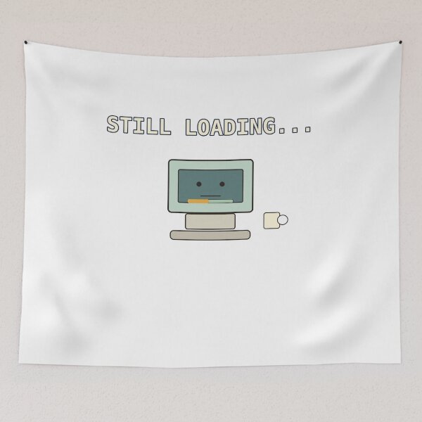 Item preview, Still Loading... – Funny Retro Computer and Coffee Design designed and sold by Cozy Oddities Studio.