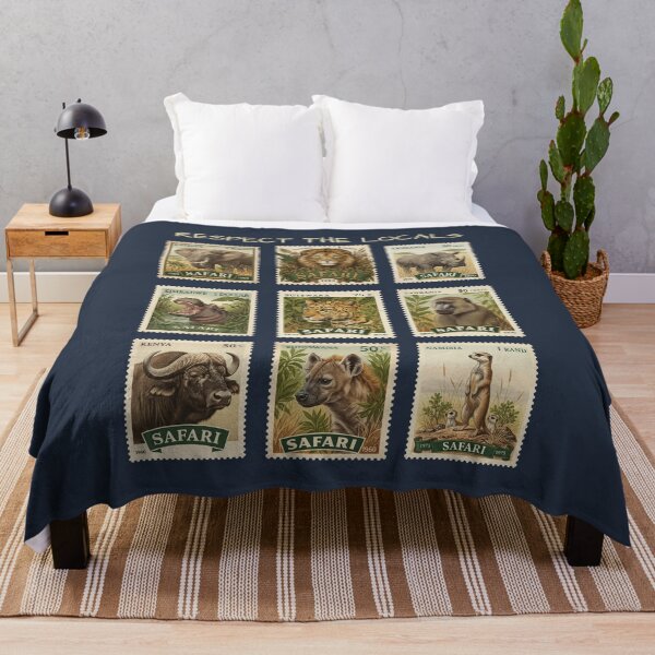 Item preview, Respect The Locals Vintage African Wildlife Stamps designed and sold by d247.