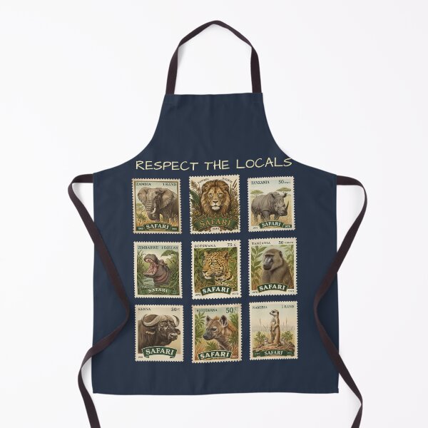 Item preview, Respect The Locals Vintage African Wildlife Stamps designed and sold by d247.