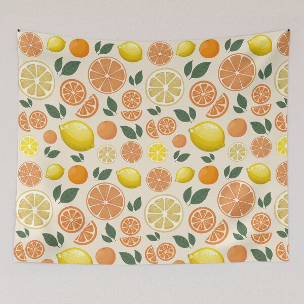 Item preview, Citrus Fruit Seamless Pattern | Lemon Orange Summer Kitchen designed and sold by Dino-Lune.