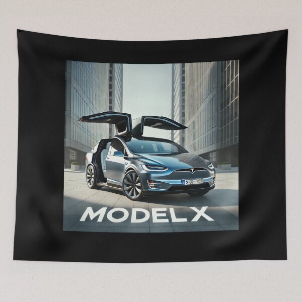 Item preview, Tesla Model X Electric SUV Blueprint Style Design | EV Enthusiast Graphic designed and sold by TEEJAMBOREE.