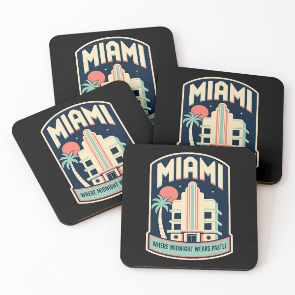 Item preview, Miami Art Deco Ocean Drive Night Badge designed and sold by Lyfeinsights.