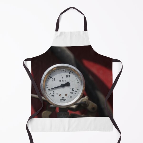 Item preview, Close-Up Of Pressure Gauge Meter Dial On Industrial Hose With Red Background Texture designed and sold by Nmallia.
