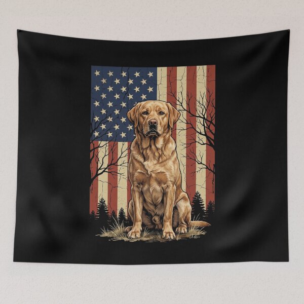 Item preview, Fox Red Labrador Retriever American Flag Patriot Dog designed and sold by SofenArt.