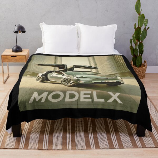 Item preview, Tesla Model X Electric SUV Blueprint Style Design | EV Enthusiast Graphic designed and sold by TEEJAMBOREE.