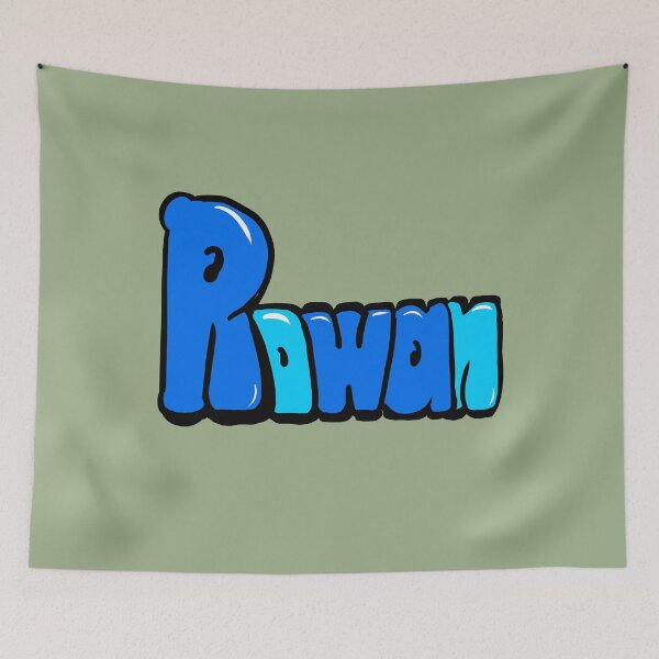Item preview, Rowan Blue Graffiti Bubble Letters Name Design designed and sold by Artonmytee.