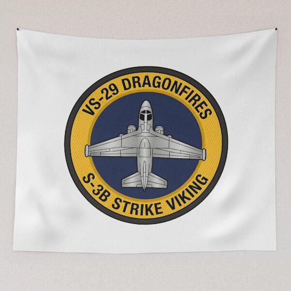 Item preview, US Navy VS-29 Dragonfires S-3B Strike Viking Squadron Insignia designed and sold by CharlieDesings.